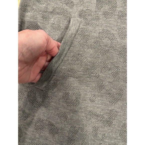 CHICOS NEW Tonal Animal Print Long Cardigan Sweater Coatigan Gray Womens S 0 4/6 - Picture 6 of 8